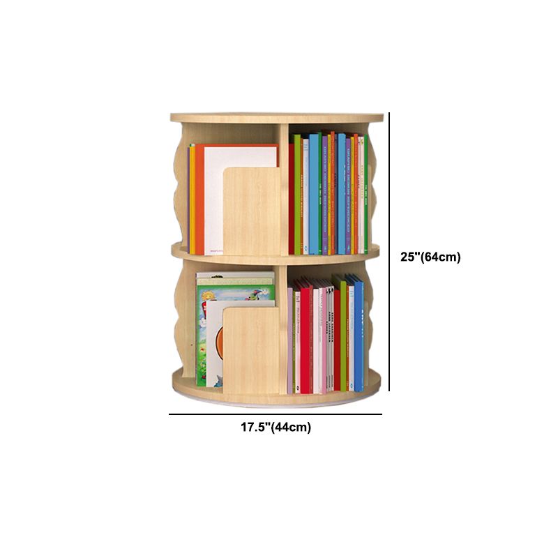 Modern Wood Bookcase Natural 17.3" W Engineered Wood Book Shelf for Home Office