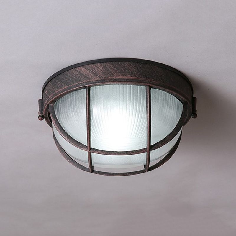 Metal Geometric Flush Mount Lamp Industrial Style 1 Light Flush Ceiling Lights