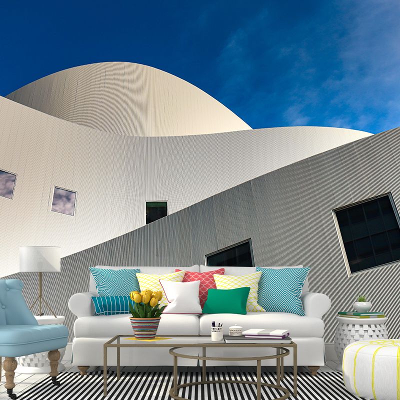 Wonderful Building Wall Mural Decal Eco-friendly Mural Wallpaper for Living Room