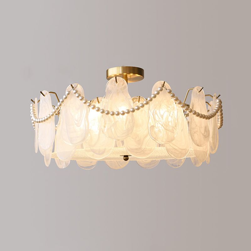 Contemporary Ceiling Lamp Creative Glass Flush Mount Light Fixture