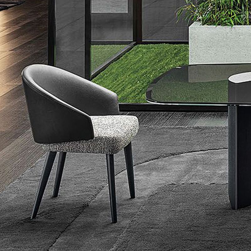 Upholstered Dining Chairs Contemporary Kitchen Dining Chairs with Wood Legs