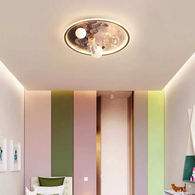 LED Acrylic Shaded Ceiling Light Children Flush Mount Lighting for Foyer
