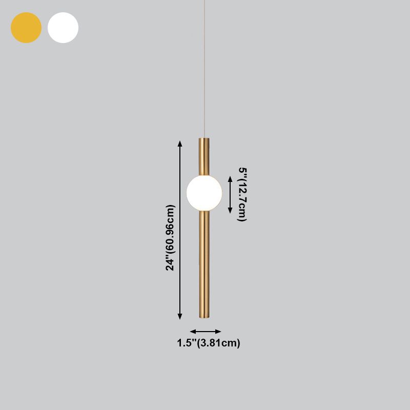 1 Licht hängende helle moderne Stil linearer Formglasanhängerlampe in Weiß
