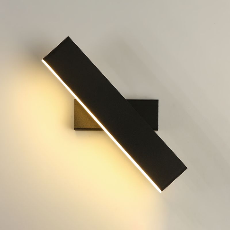Nordic Style Metal Wall Light Rectangle Shape Rotatable Wall Lamp for Living Room