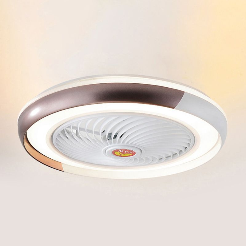 Metal Ceiling Fan Light Modern Style Ceiling Fan Lighting for Bedroom