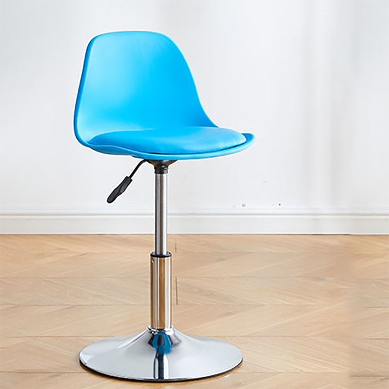 Contemporary Liftable Bar Stool Bucket Counter Bar Stool with Metal Legs