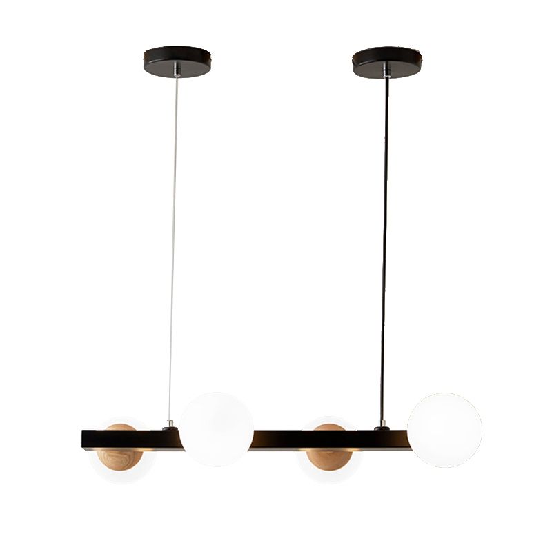 Black Kitchen Island Lighting Industrial Globe Shaded Ceiling Light for Home