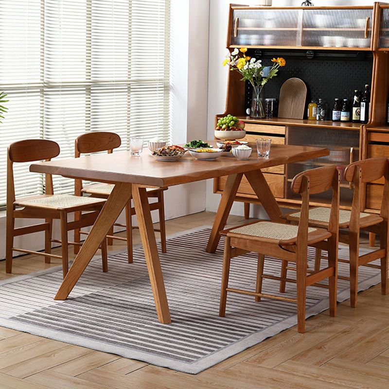 Dining Room Dinner Kitchen Table Solid Wood Rectangle Dining Table