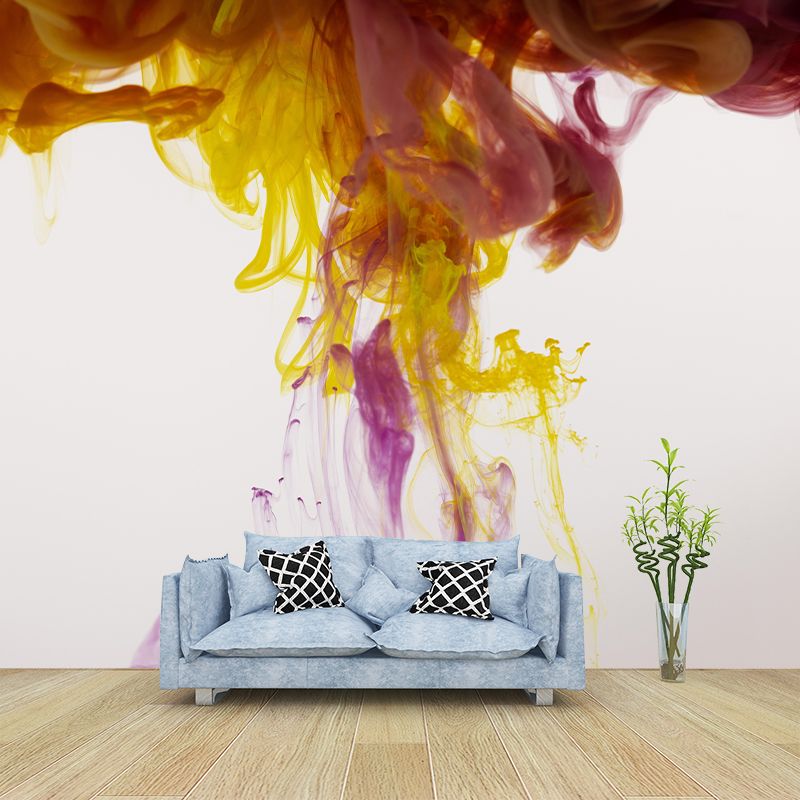 Photography Style Ink Fusion Wallpaper Mural Abstract Modern Wall Decor for Bedroom