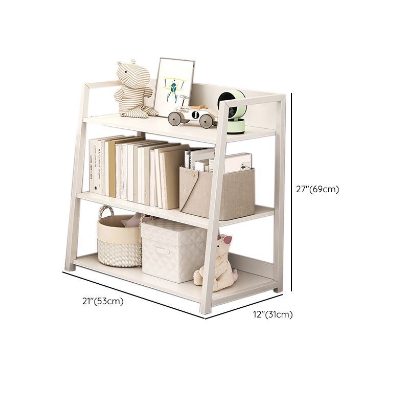 Engineered Wood Bookcase Ladder Contemporary Bookshelf with Shelves