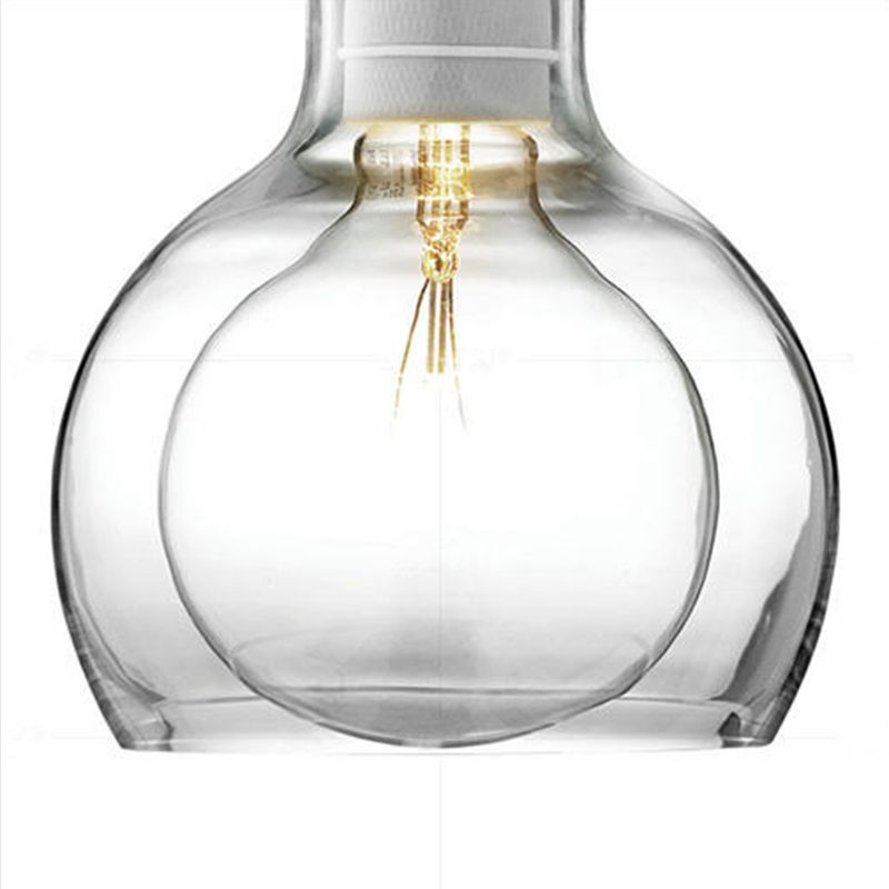 Nordic Style Bulb Pendant Lighting Fixture Glass Dinning Room Ceiling Pendant Light