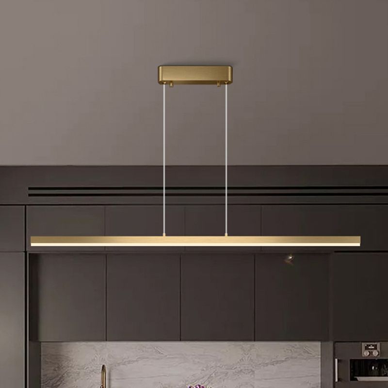 Lineair eiland hanglampen moderne acryl kroonluchter verlichtingsarmaturen voor restaurant