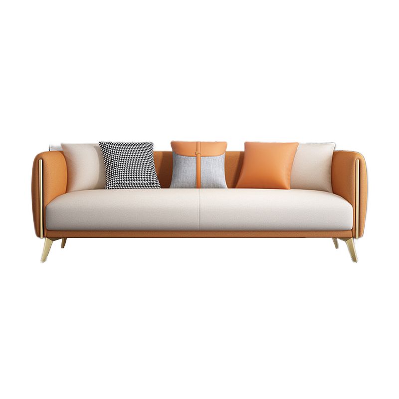 Glam Hair Pin Legs Seating Tuxedo Arm Settee for Living Room