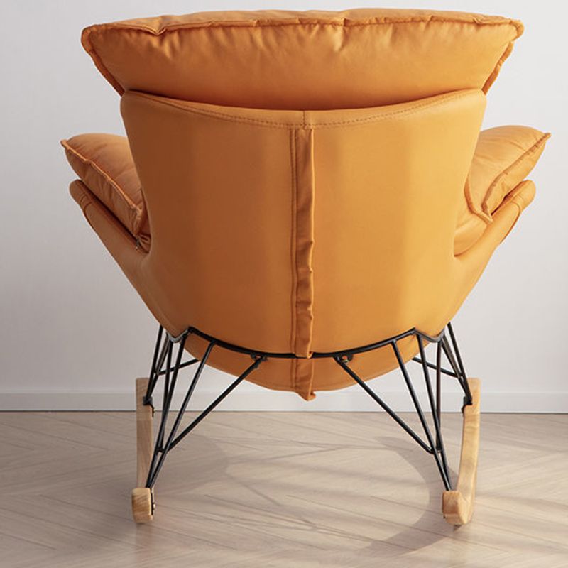 26.77" L x 37.40" W x 32.28" H Faux Leather Lounge Chair with Removable Cushions