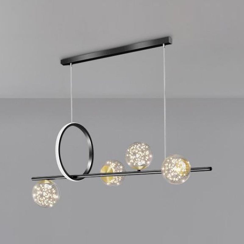 Luces de lámparas de la isla contemporánea Sphere Glass Island Lights para cocina