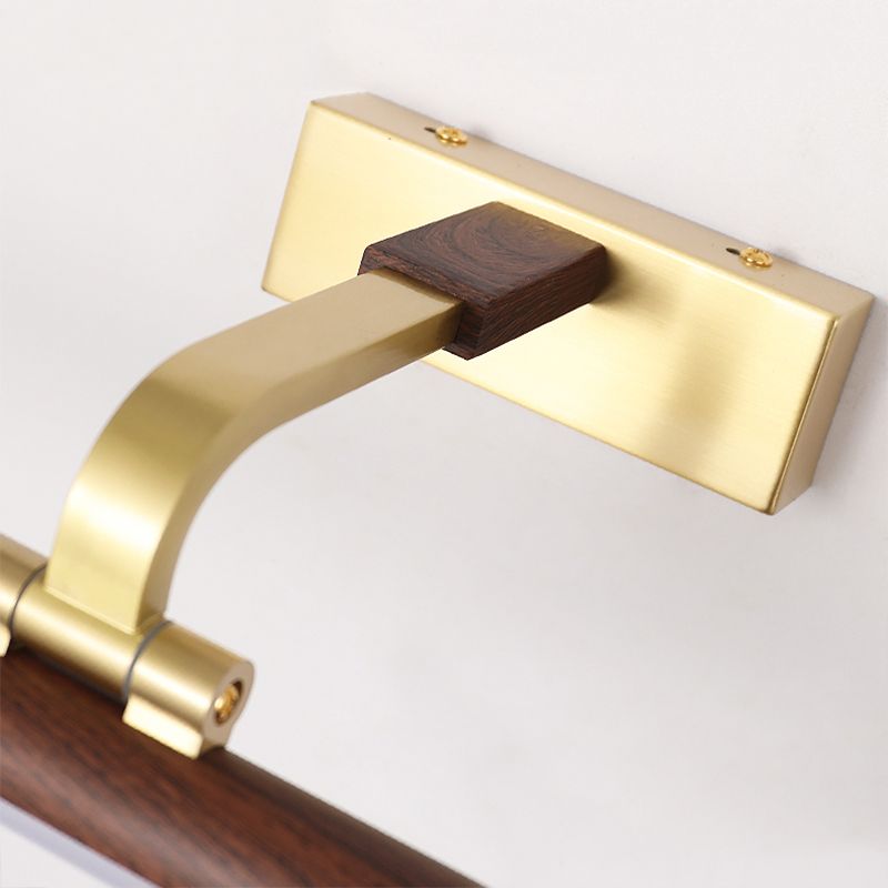 Mount mural linéaire moderne LAMPE MUR MUR-LUMIÈRE DE BOIS 1 LIGHT pour la salle de bain