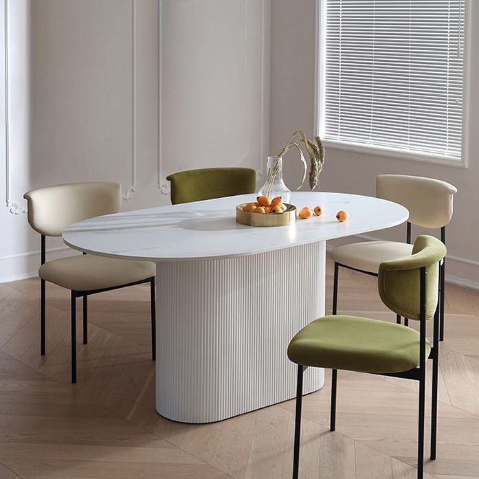 Kitchen Upholstered Armless Chair Industrial Open Back Dining Chair