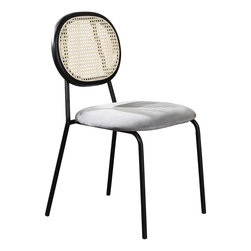 Contemporary Style Metal Chair Set Open Back Dining Room Kitchen Chairs