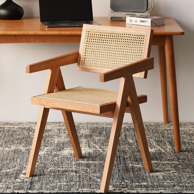 Sillas de comedor de madera maciza, silla con respaldo abierto para interior y exterior, para cocina