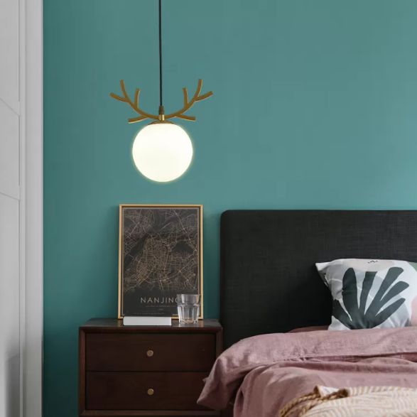 Sphärische Restaurant Anhänger Beleuchtung Glas 1 Licht moderner Stilhängeleuchte