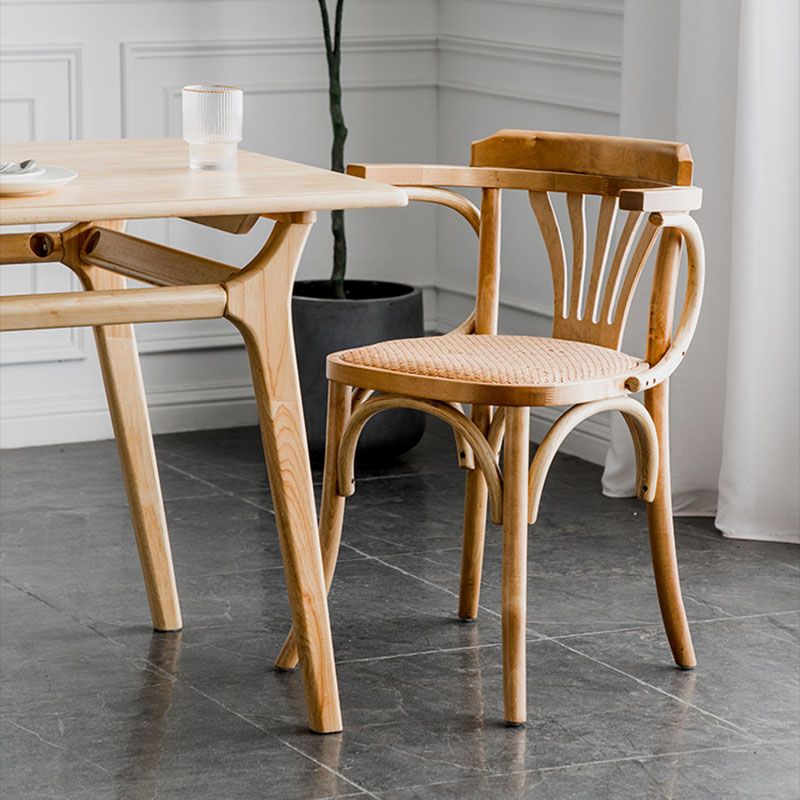 Wood Dining Room Chairs Traditional Style Windsor Back Arm Chair