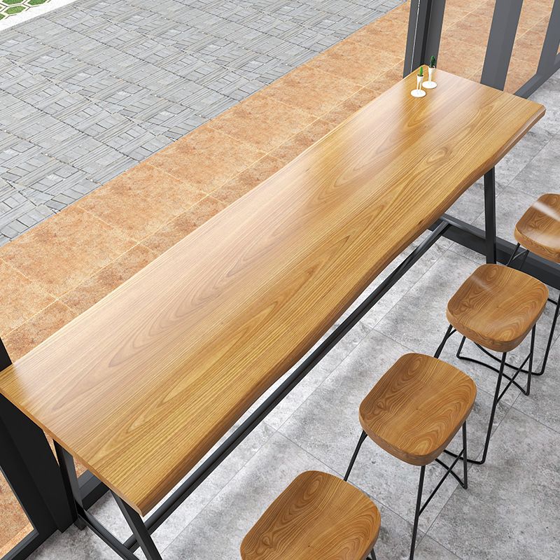 Luxurious Solid Wood Bar Table Set 1/4/5/9 Pieces Counter Table with Backless Stools