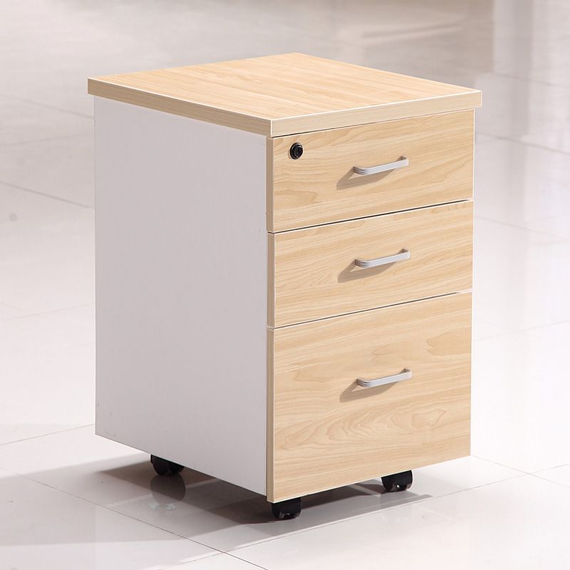 Modern Vertical Filing Cabinet Wood File Cabinet with Locking Storage