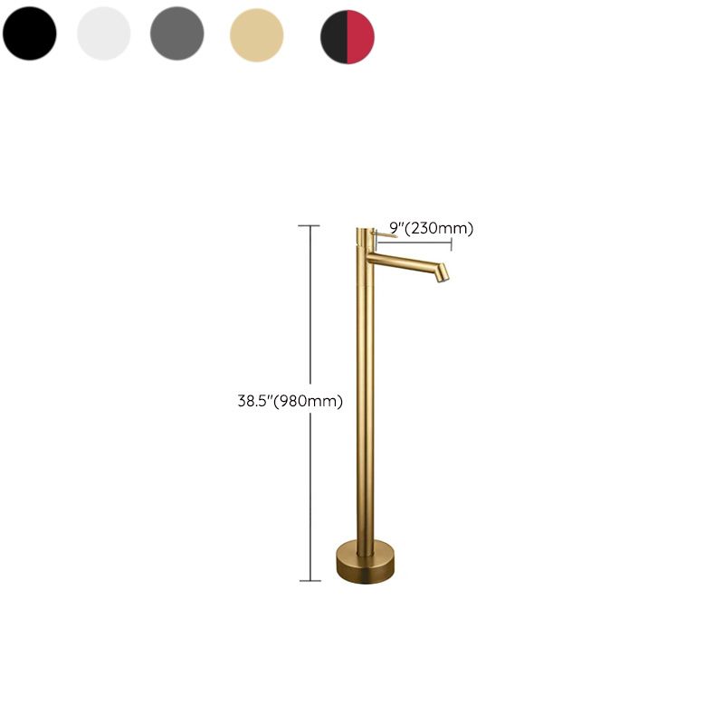Floor Mounted Bronze Freestanding Tub Filler Single Handle Freestanding Tub Filler Trim