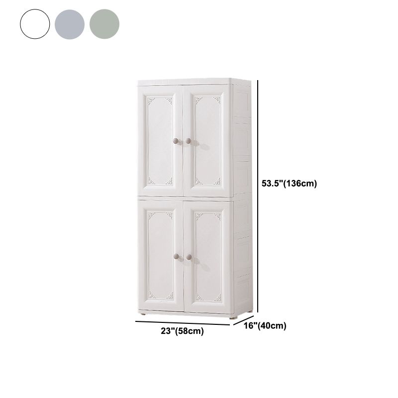 Contemporary Style Wardrobe Plastic Bedroom Wardrobe Closet With Lock