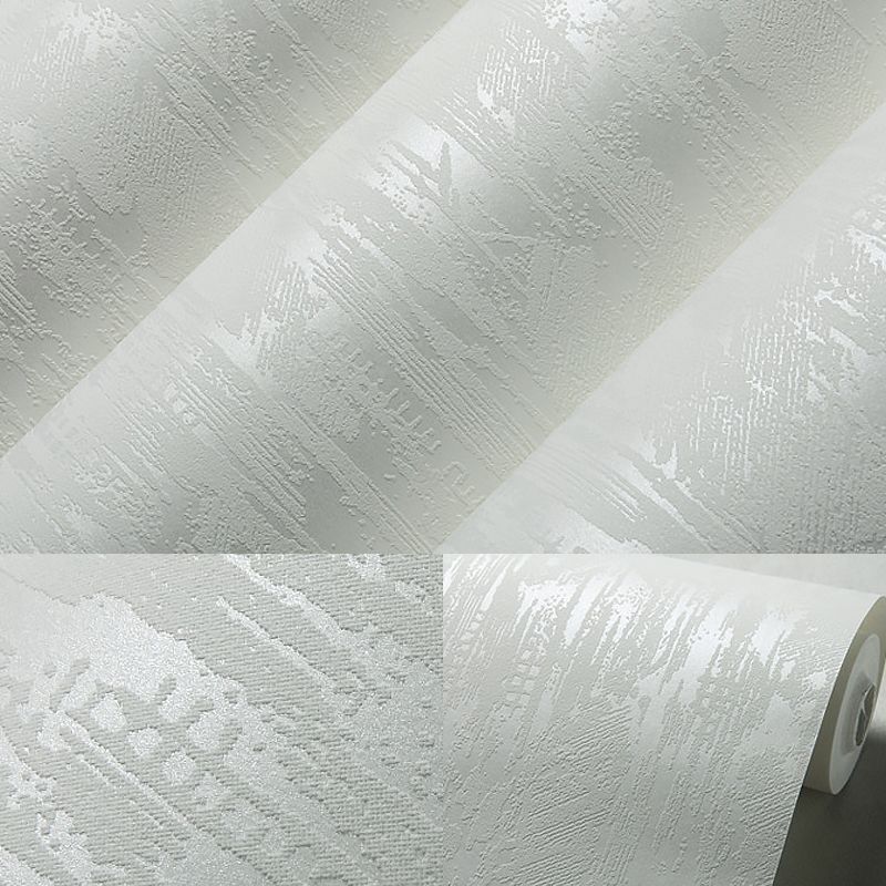 Semi-Gloss Vinyl Wallpaper Minimalistic Unpasted Solid Wall Covering in Soft Color