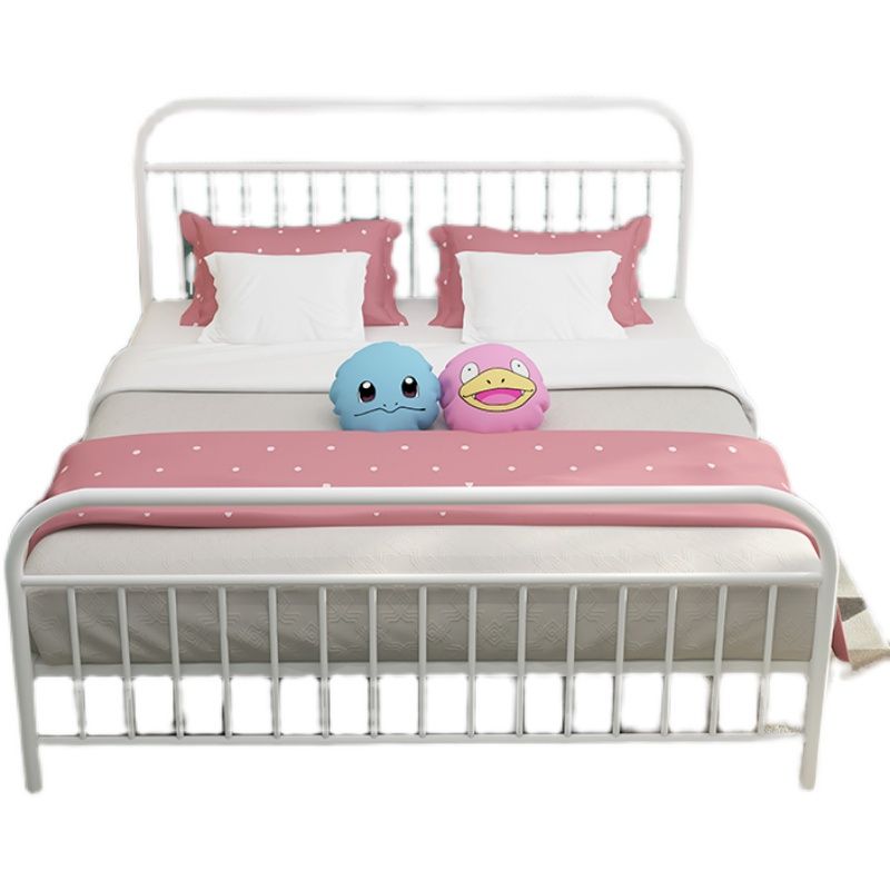 Modern Style Metal Frame Standard Bed with Open-Frame Headboard