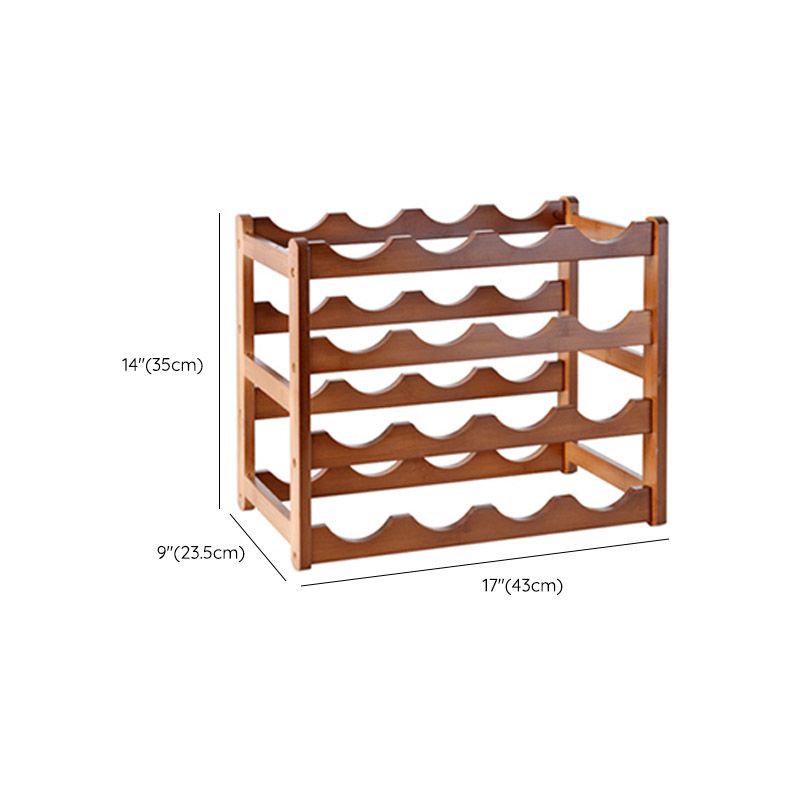 Modern Countertop Wine Rack Wood Wine Bottle Rack for Living Room