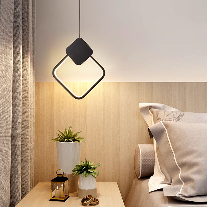 Forme géométrique en métal Lumière suspendue moderne 1-Light suspendu luminaire de montage