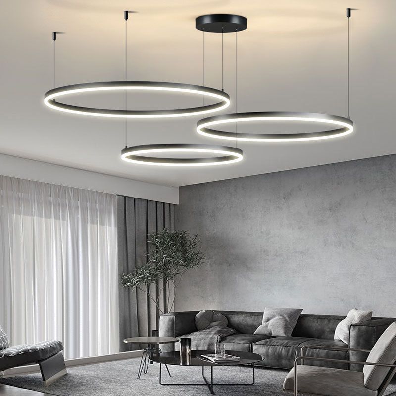 Unique Shape Chandelier Modern Style Metal Multi Light Hanging Lamp for Bedroom