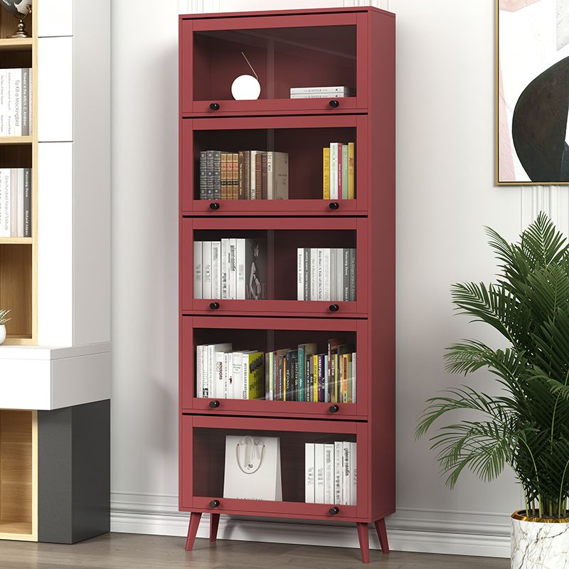 Closed Metal Bookcase Nordic Minimalist Home Living Room Bedroom Bookshelf