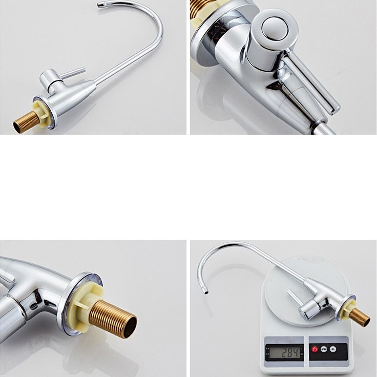 Modern High-Arc Kitchen Faucet Stainless Steel Swivel Spout Standard Kitchen Faucets