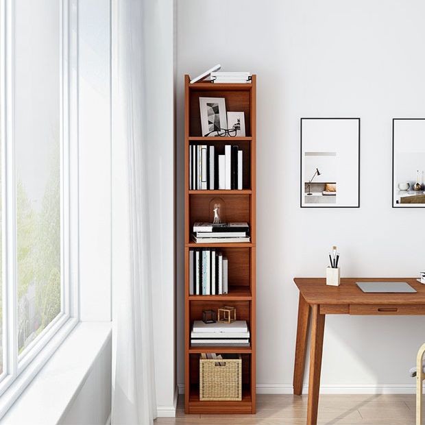 Modern Vertical Standard Bookshelf Manufactured Wood Bookcase for Living Room