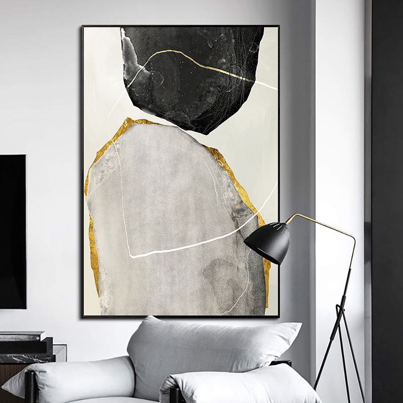 Textured Marble Pattern Painting Canvas Scandinavian Style Art Print for Playroom