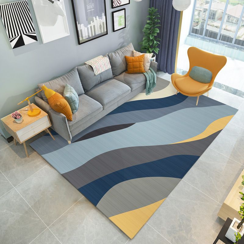 Contemporary Rug Abstract Pattern Creative Area Rug Polyester Anti-Slip Rug for Home Decor