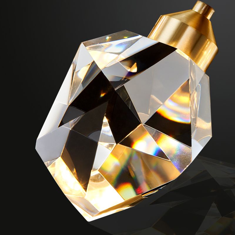 Multi-Light Island Lighting Modern Style Geometric Shape Crystal Hanging Lights