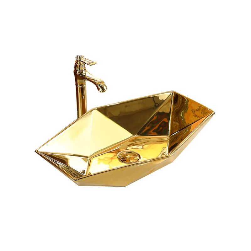 Modern Vessel Lavatory Sink Metal Specialty with Faucet Basin Sink