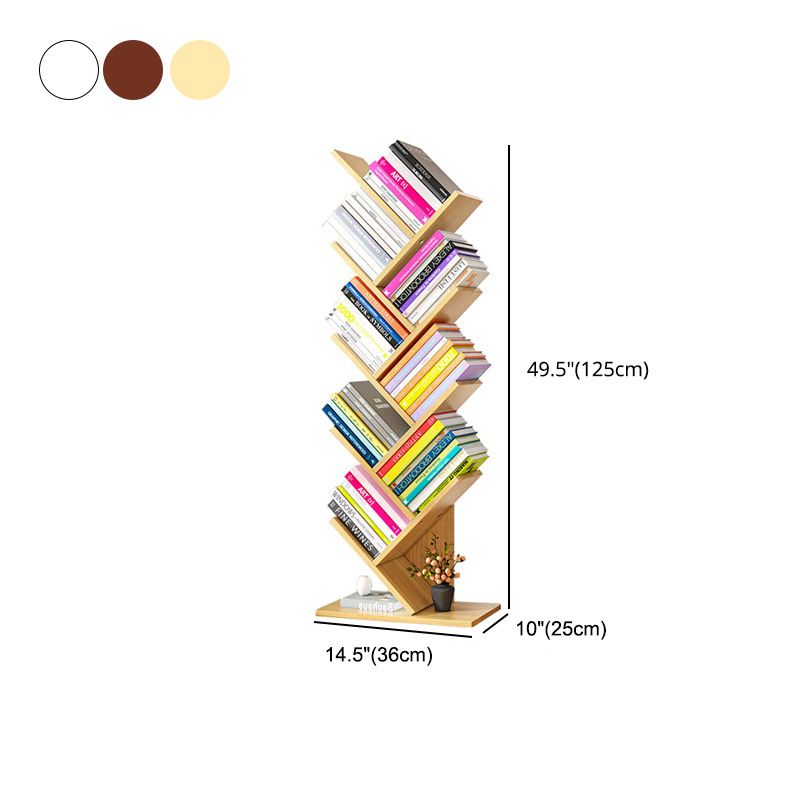 Scandinavian Style Bookshelf Closed Back Bookcase for Home and Office Study Room