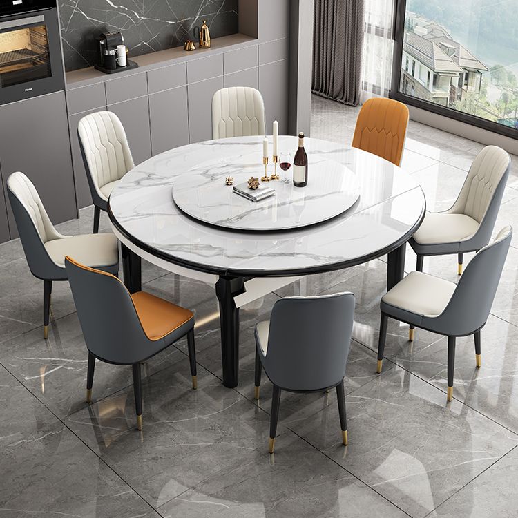 Modern Style Stone Furniture 7/9 Pcs 4 Legs Table with Armless Chair