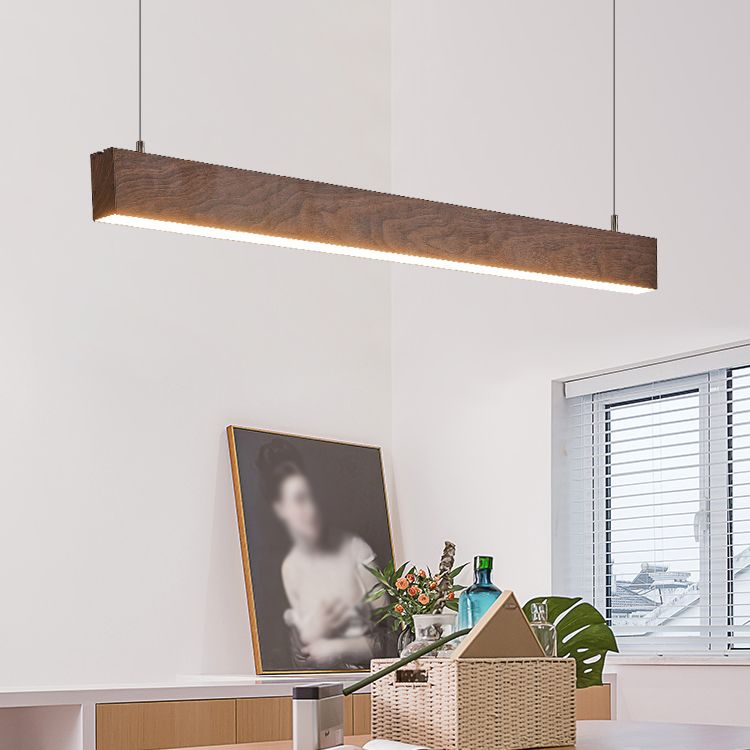 Lustre lustre linéaire lustre de l'île en aluminium contemporain avec une teinte acrylique