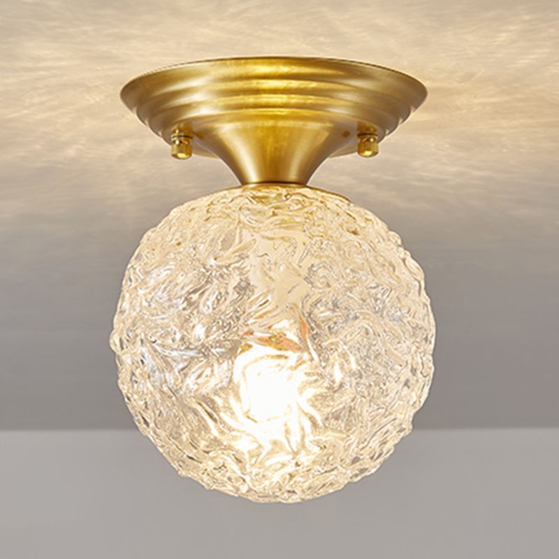 Modern Style Spherical Shape Ceiling Light Glass 1 Light Ceiling Light for Restaurant