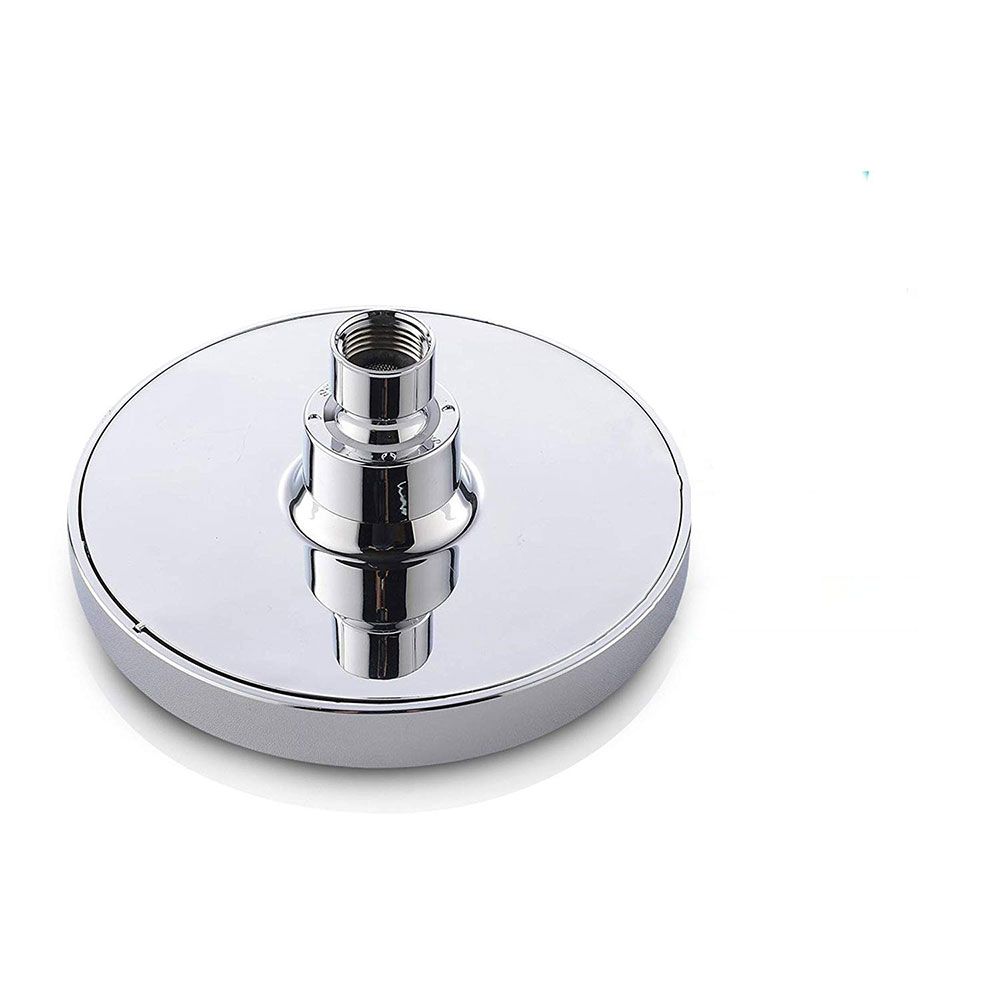 Contemporary Fixed Shower Head Round Metal Spray Head in Silver