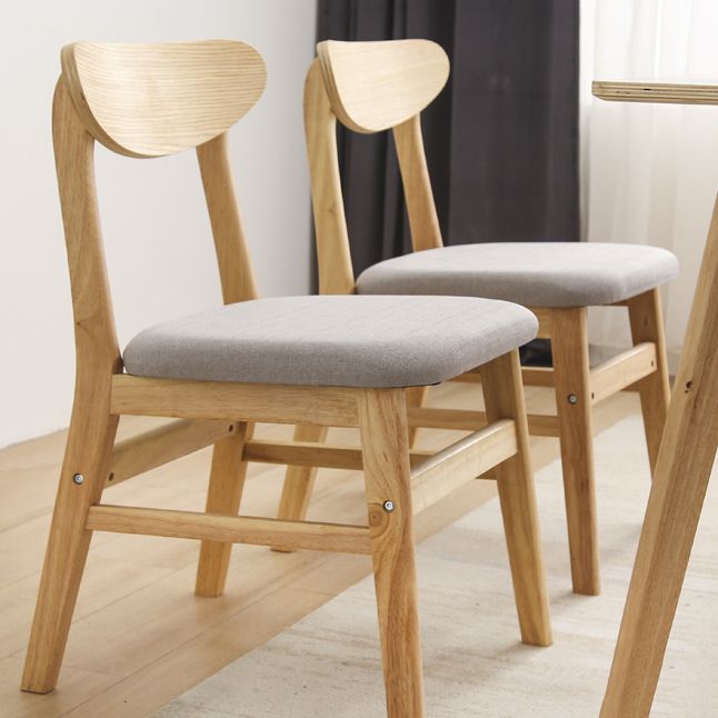 Wood Scandinavian Dining Chair Open Back Armless Dining Chairs for Home Use