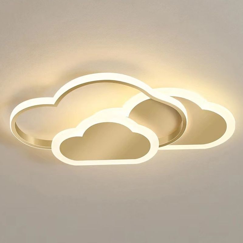 LED-kinderkamer acryl en metalen plafondverzonken kleurrijke wolkenpatroon inbouwverlichting