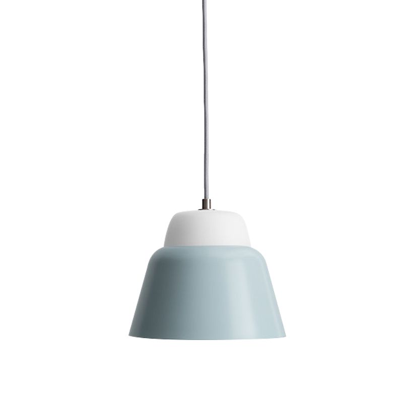 Cone Hanging Light Fixture Macaron Metal 1 Head 6.5"/10.5" Height Pink/Blue/Black Pendant Ceiling Light