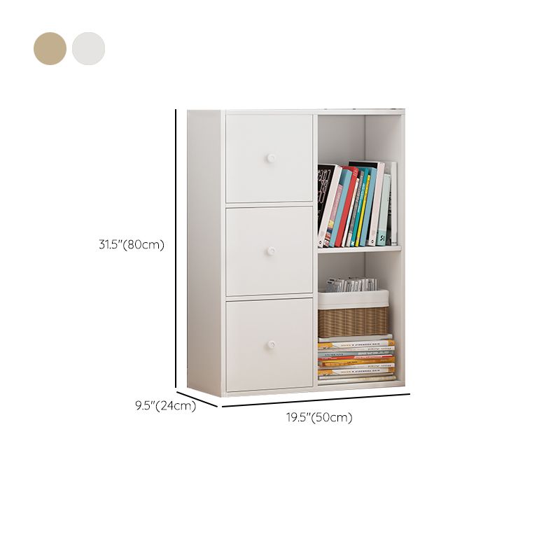 Contemporary Rectangle Storage Cabinet Manufactured Wood Accent Cabinet with Doors